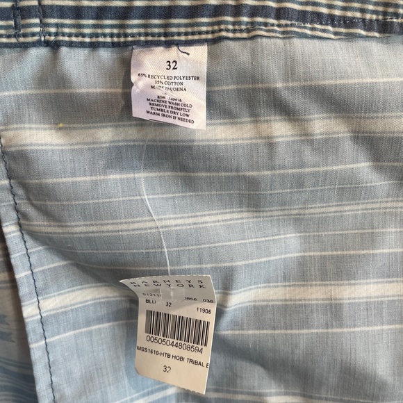 Faherty Board Shorts Swim Surf Tribal Blue Size 32 - Picture 7 of 8